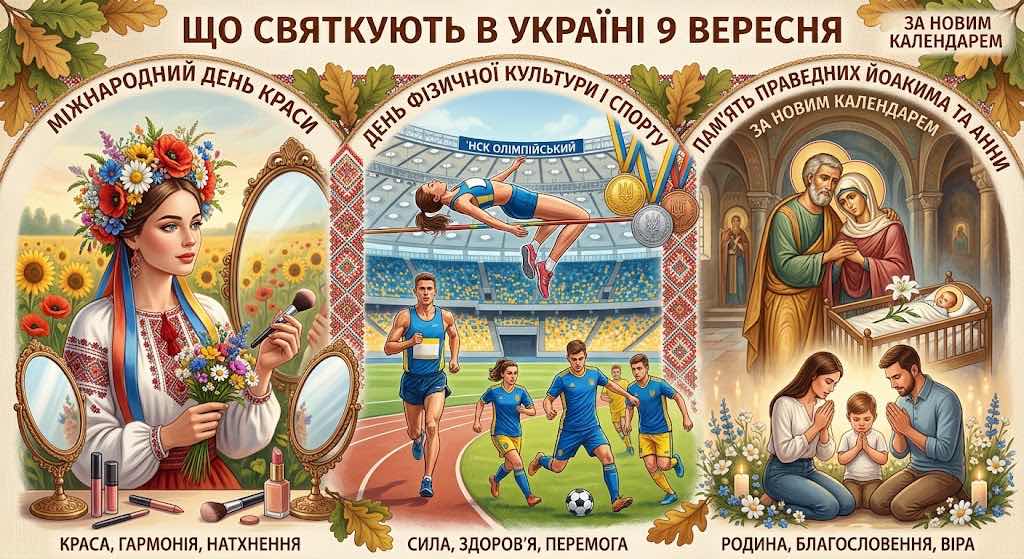 Що святкують в Україні 9 вересня: повний календар подій, традиції, День ангела і народні прикмети Що святкують в Україні 9 вересня: повний календар подій, традиції, День ангела і народні прикмети