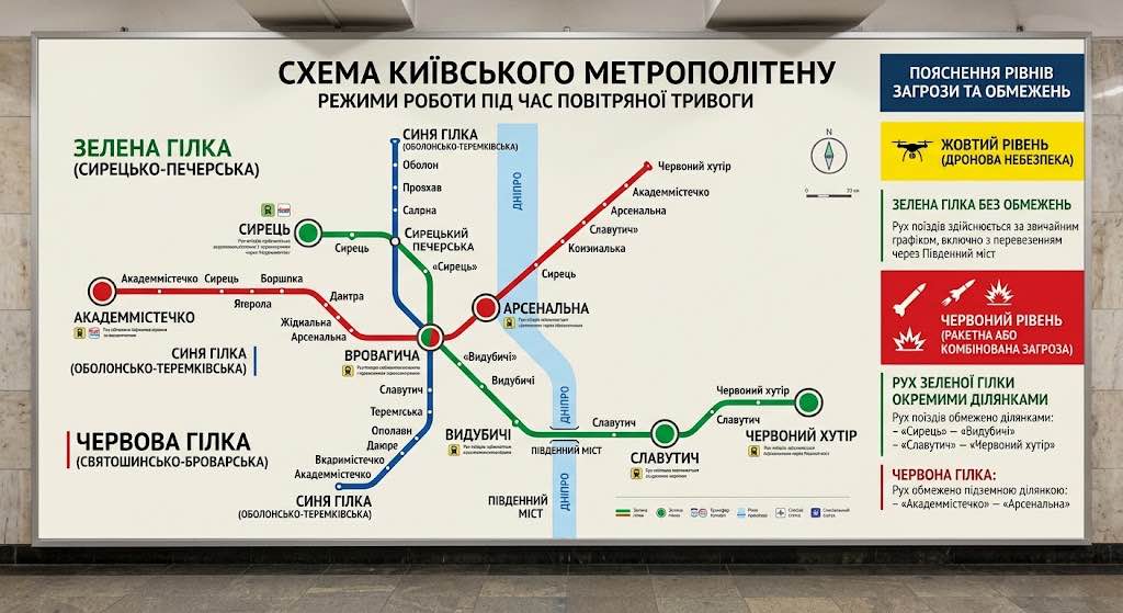 Як працюватиме громадський транспорт у Києві за жовтого та червоного рівнів загрози: нові правила з 10 вересня