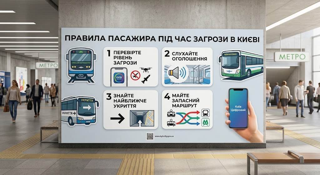 Як працюватиме громадський транспорт у Києві за жовтого та червоного рівнів загрози: нові правила з 10 вересня