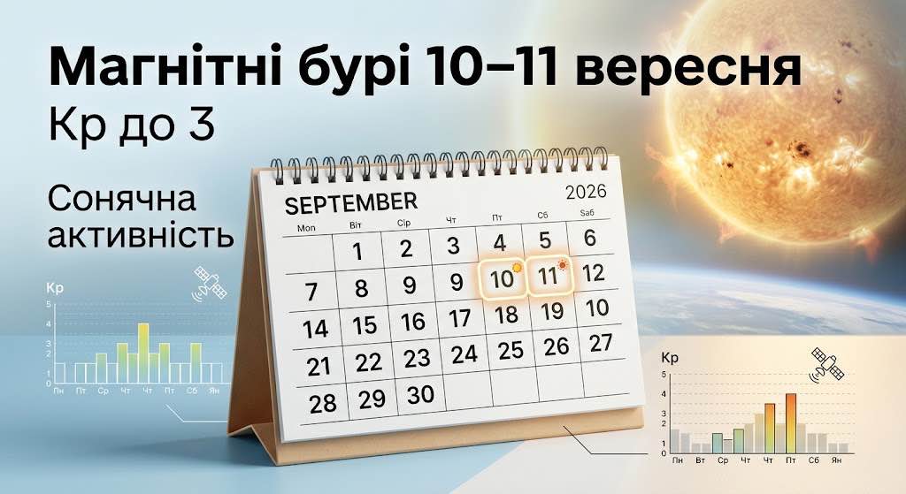 Магнітні бурі 10 і 11 вересня: що буде із сонячною активністю та кому варто бути обережним Магнітні бурі 10 і 11 вересня: що буде із сонячною активністю та кому варто бути обережним