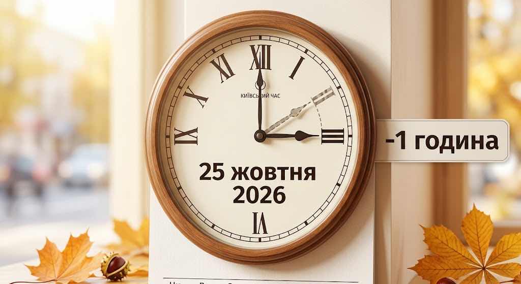 Коли переводять годинник на зимовий час у 2026 році: точна дата і куди крутити стрілки