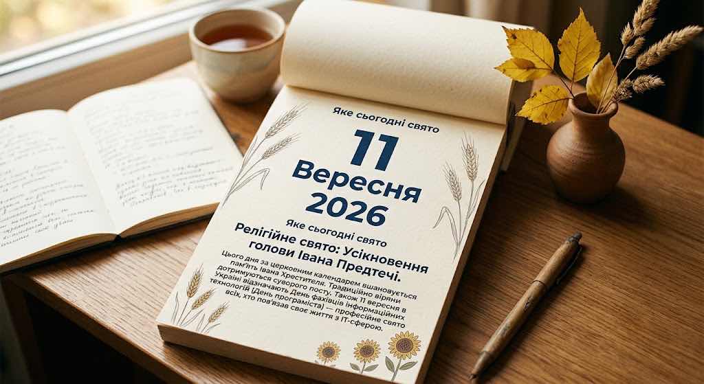 Що святкують в Україні 11 вересня 2026: церковне свято, День ангела, прикмети та заборони Що святкують в Україні 11 вересня 2026: церковне свято, День ангела, прикмети та заборони
