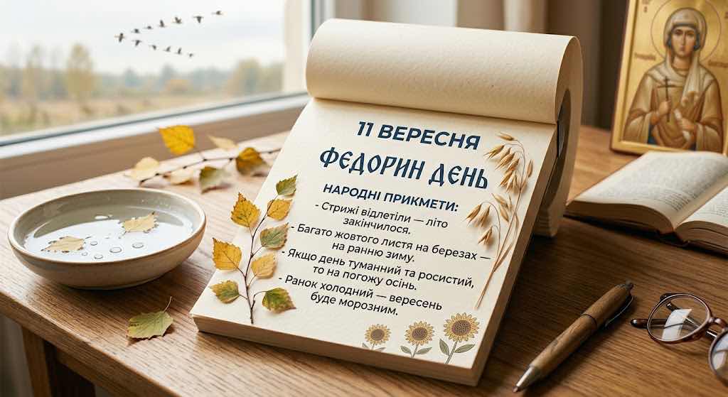 Що святкують в Україні 11 вересня 2026: церковне свято, День ангела, прикмети та заборони