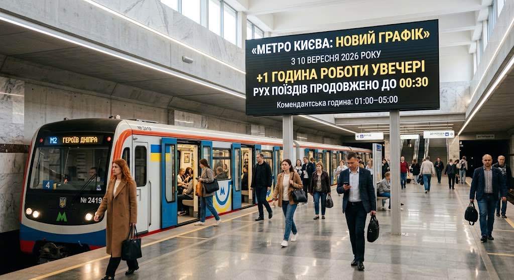Новий графік метро Києва з 10 вересня: що зміниться для пасажирів Новий графік метро Києва з 10 вересня: що зміниться для пасажирів