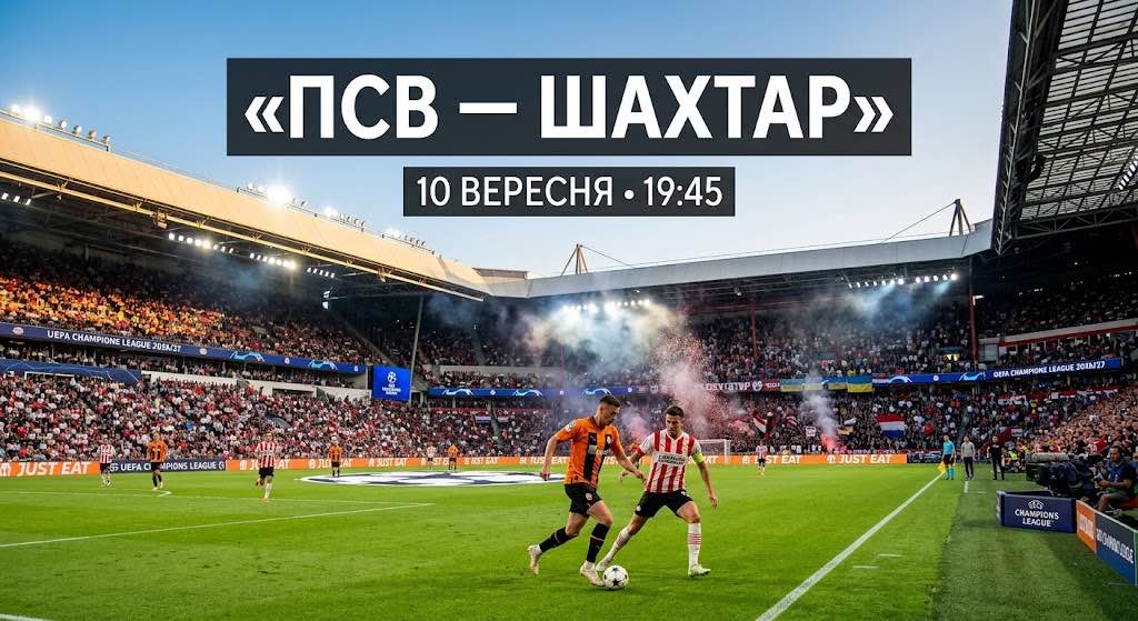 «Шахтар» – ПСВ: коли і де дивитися матч Ліги чемпіонів 10 вересня «Шахтар» – ПСВ: коли і де дивитися матч Ліги чемпіонів 10 вересня