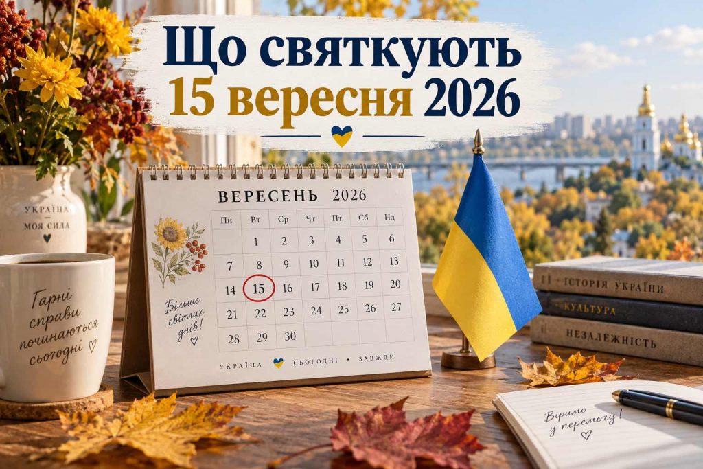 15 вересня 2026 — яке сьогодні свято: церковна дата, День ангела та народні прикмети 15 вересня 2026 — яке сьогодні свято: церковна дата, День ангела та народні прикмети