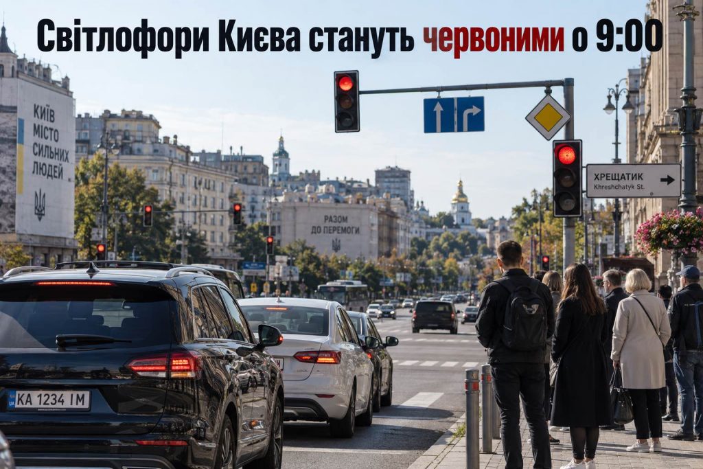 У Києві всі світлофори стануть червоними під час хвилини мовчання: що зміниться з 15 вересня