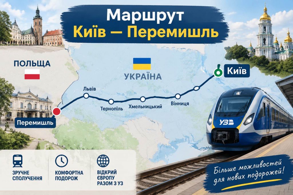 Київ – Перемишль: розклад потягів 2026, ціни на квитки та всі важливі нюанси поїздки