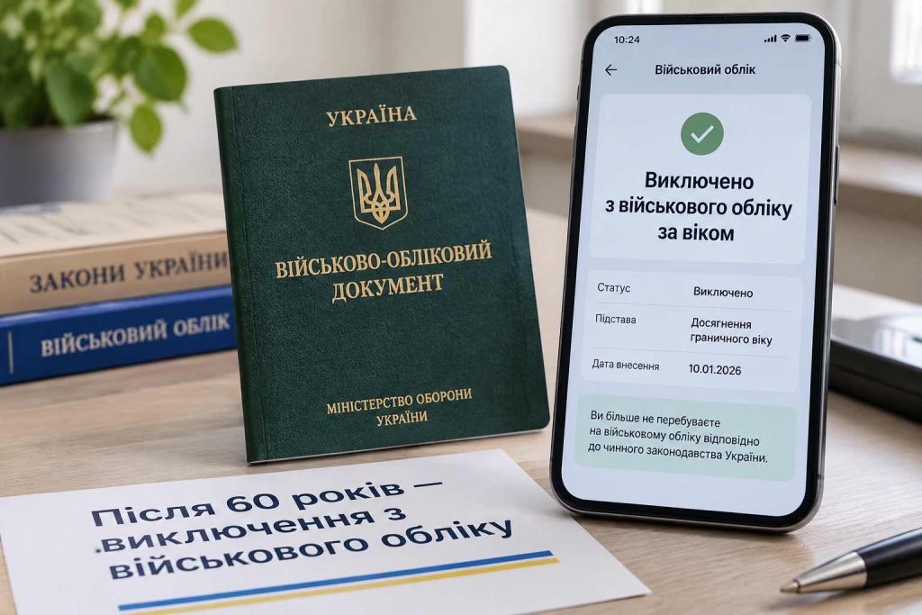 Чи треба йти до ТЦК після 60 років: як у 2026 році відбувається виключення з військового обліку
