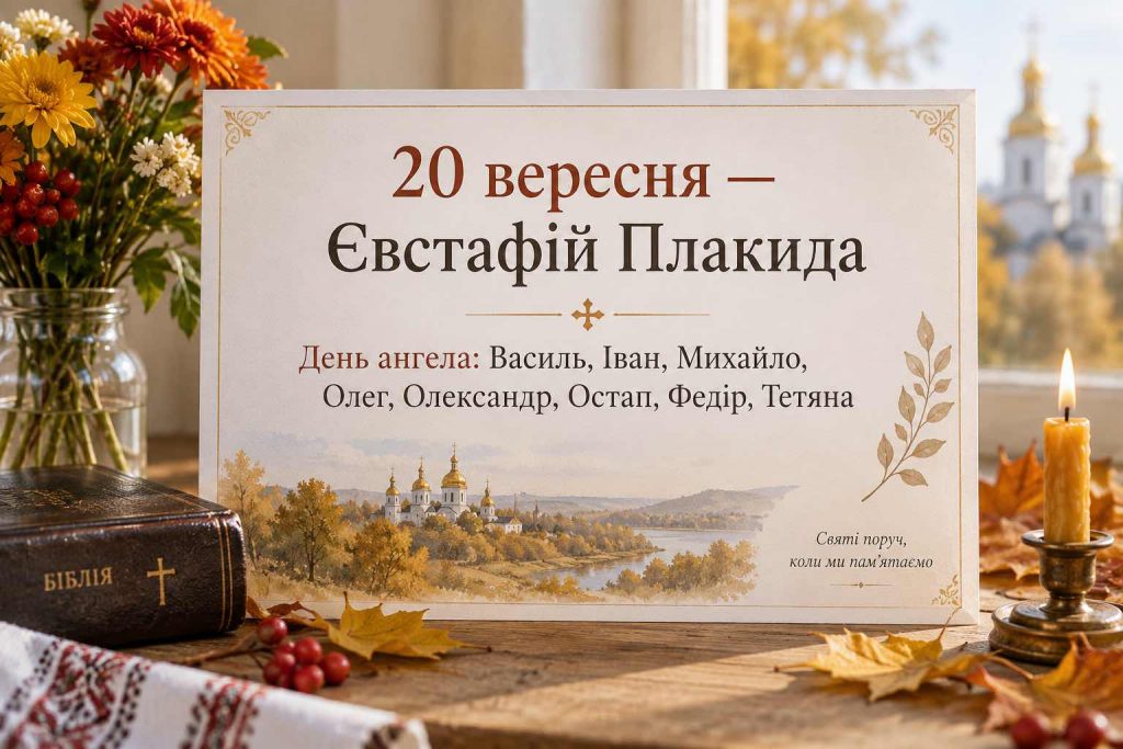 Що святкують 20 вересня 2026 року в Україні: повний календар свят, іменини, прикмети та заборони