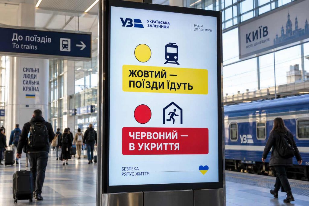 Укрзалізниця змінила правила під час повітряної тривоги: що зміниться за жовтого та червоного рівнів Укрзалізниця змінила правила під час повітряної тривоги: що зміниться за жовтого та червоного рівнів