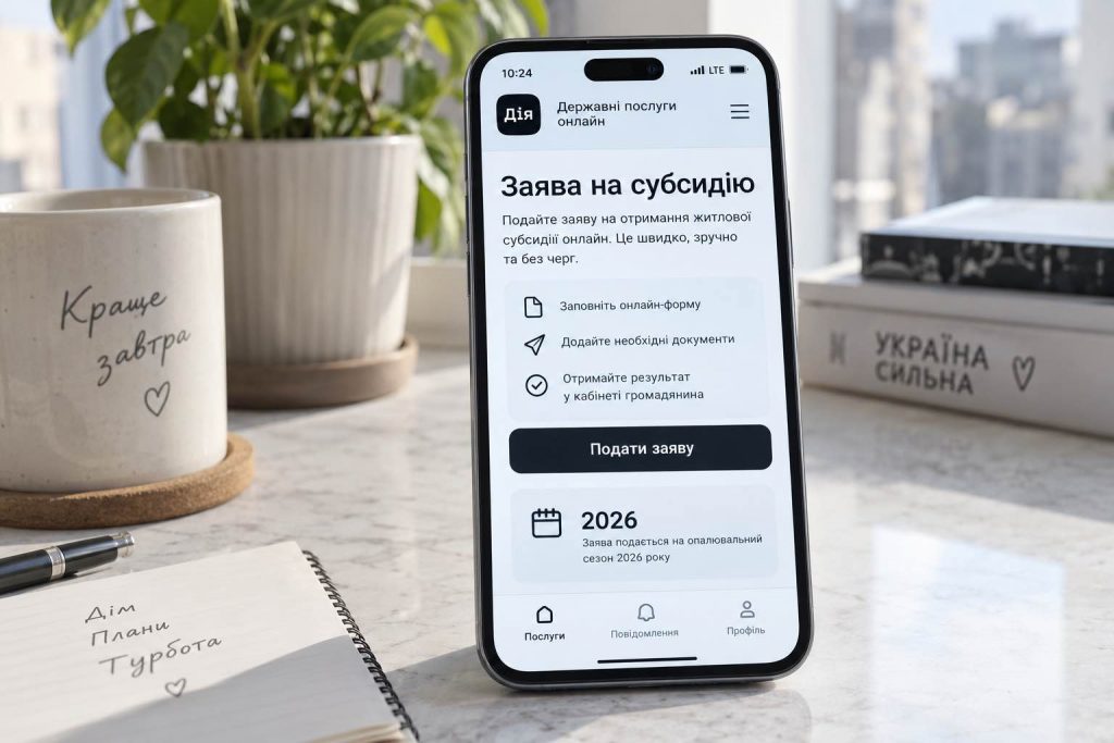 Як подати спрощену заяву на житлову субсидію у 2026 році: детальна інструкція