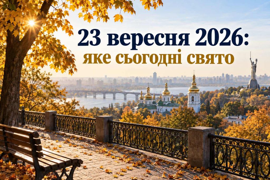 Що святкують в Україні 23 вересня 2026: повний календар подій, День ангела та прикмети Що святкують в Україні 23 вересня 2026: повний календар подій, День ангела та прикмети