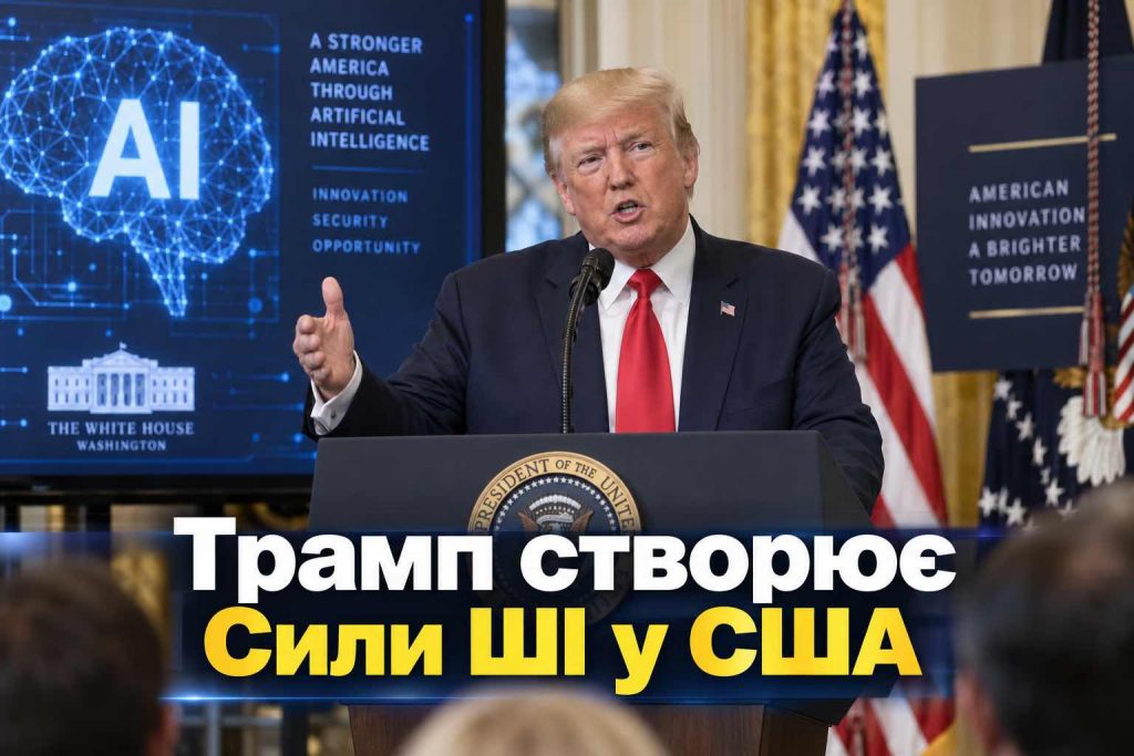 Трамп створює «Сили ШІ» у США: хто стане AI-царем і що робитиме нова структура Трамп створює «Сили ШІ» у США: хто стане AI-царем і що робитиме нова структура