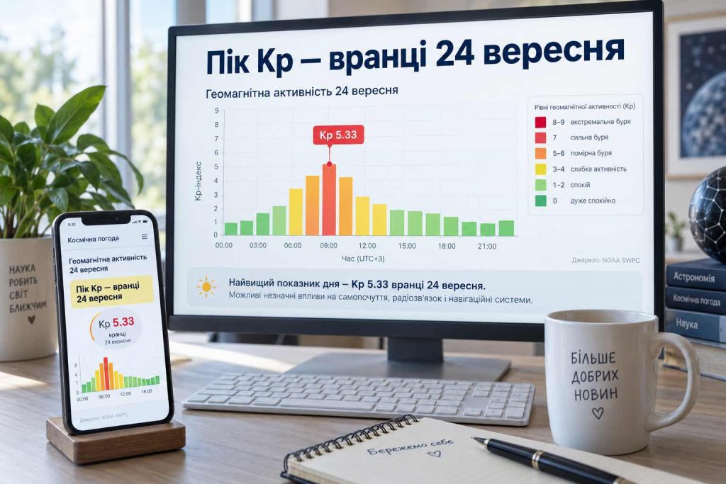 Магнітна буря накриє Землю 24 вересня: точний прогноз Kp по годинах