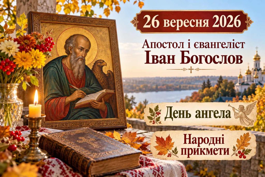 26 вересня 2026 — яке сьогодні свято: церковна дата, іменини, прикмети та заборони