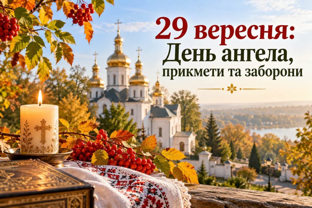 Що святкують в Україні 29 вересня 2026 року: свята, День ангела, церковна дата та прикмети