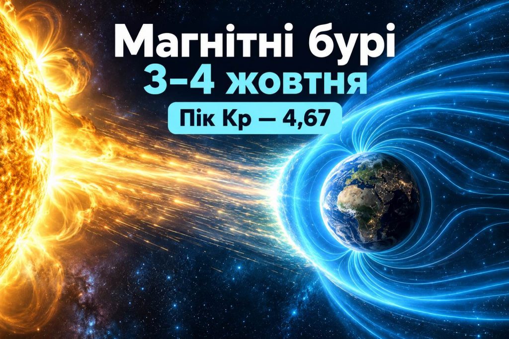 Магнітні бурі 3–4 жовтня: коли найсильніше накриє Україну та що чекати метеозалежним Магнітні бурі 3–4 жовтня: коли найсильніше накриє Україну та що чекати метеозалежним