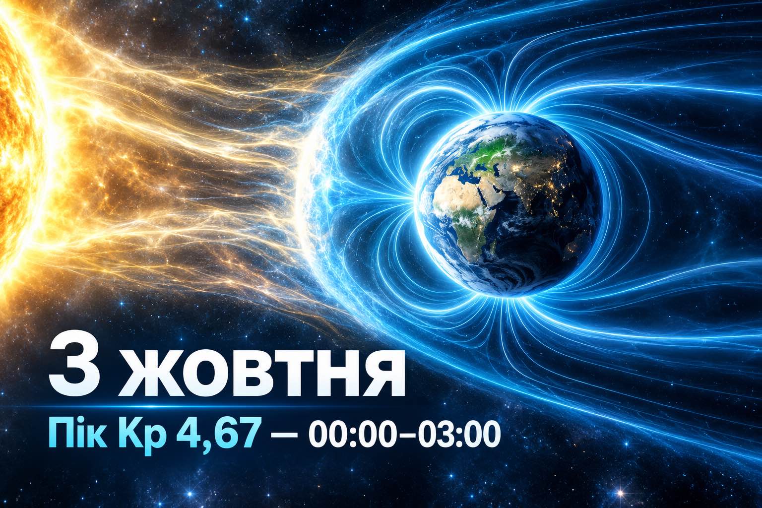 Магнітні бурі 3–4 жовтня: коли найсильніше накриє Україну та що чекати метеозалежним
