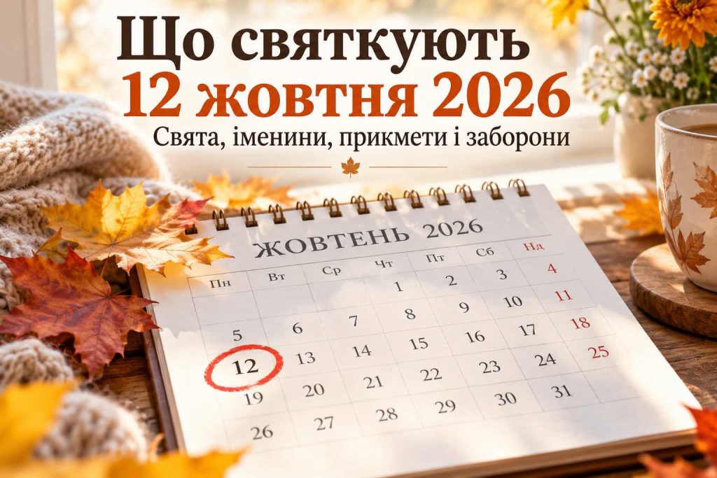 Що святкують в Україні 12 жовтня 2026 року: повний календар свят, День ангела, прикмети та заборони