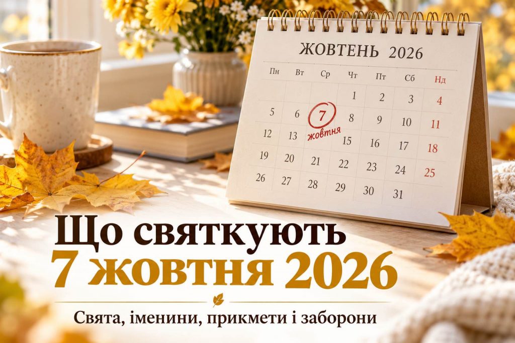 Що святкують 7 жовтня 2026 року в Україні: свята, День ангела, прикмети та заборони Що святкують 7 жовтня 2026 року в Україні: свята, День ангела, прикмети та заборони
