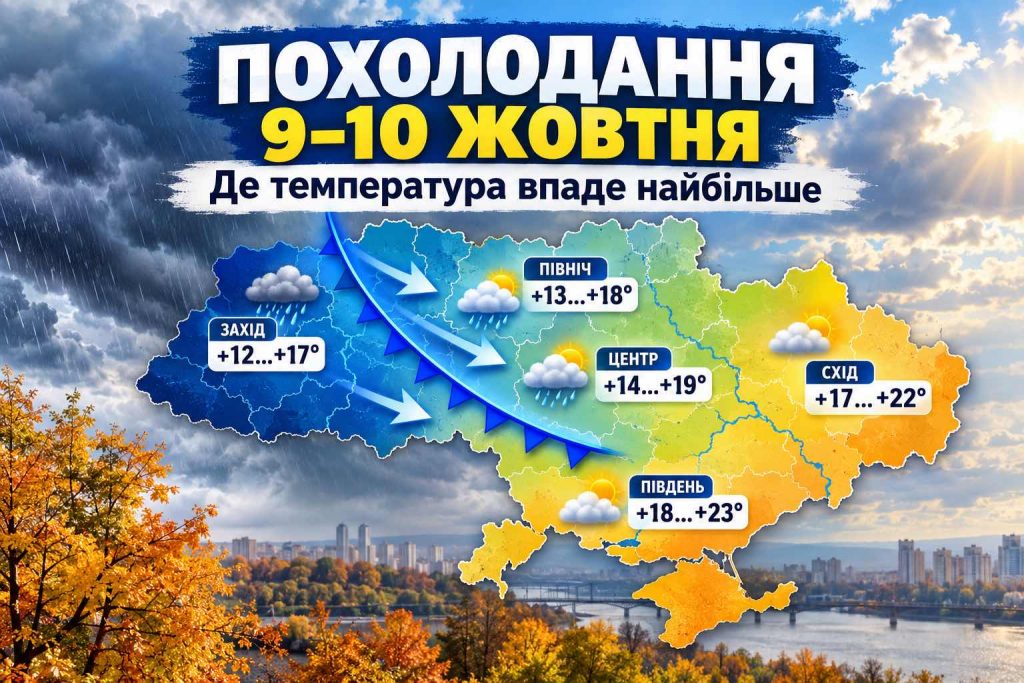 В Україну йде похолодання: синоптики назвали дату та регіони, де температура різко впаде