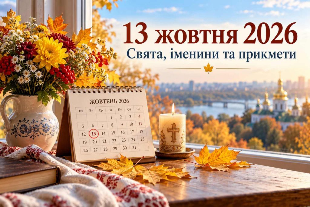 Що святкують 13 жовтня 2026 року в Україні: церковне свято, іменини, прикмети та заборони Що святкують 13 жовтня 2026 року в Україні: церковне свято, іменини, прикмети та заборони