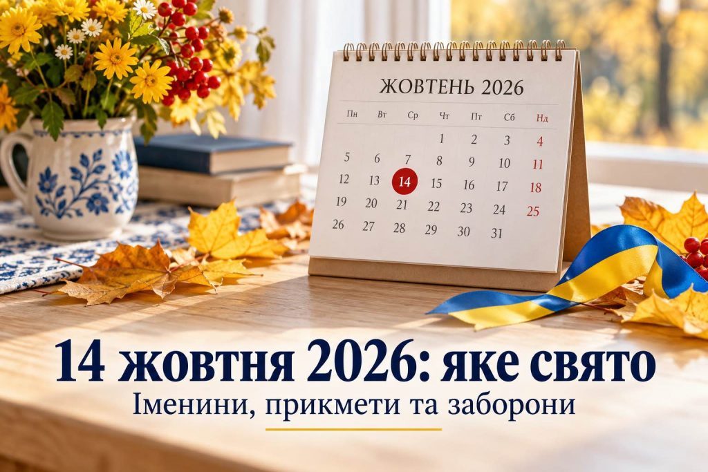 14 жовтня 2026 року — яке свято сьогодні: кого вітати, що не можна робити та церковний календар