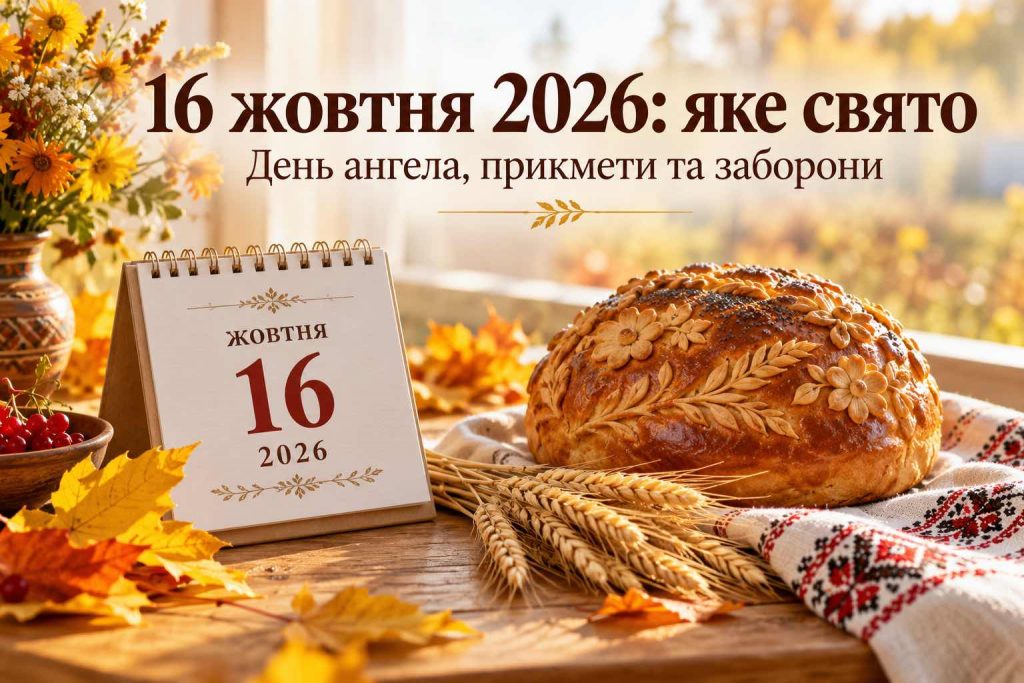 Що святкують 16 жовтня 2026 року в Україні: усі свята, День ангела, прикмети та заборони