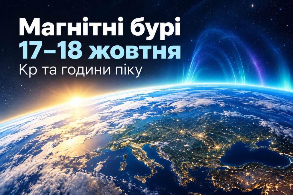 Магнітні бурі 17 і 18 жовтня: названо пікові години та прогноз для України