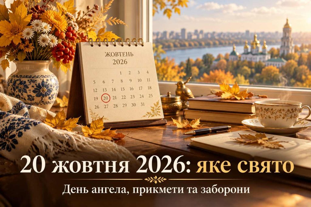 Яке свято 20 жовтня 2026: усі важливі дати, кого вітати та що не можна робити Яке свято 20 жовтня 2026: усі важливі дати, кого вітати та що не можна робити