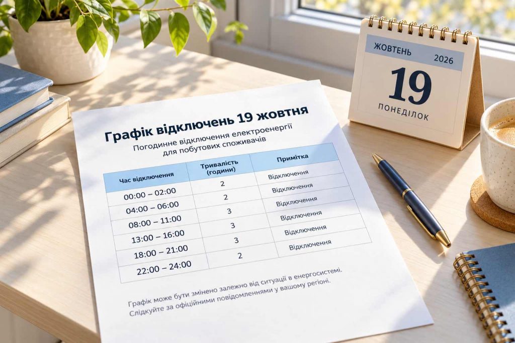 Коли не буде світла на Полтавщині 19 жовтня: актуальний графік по чергах