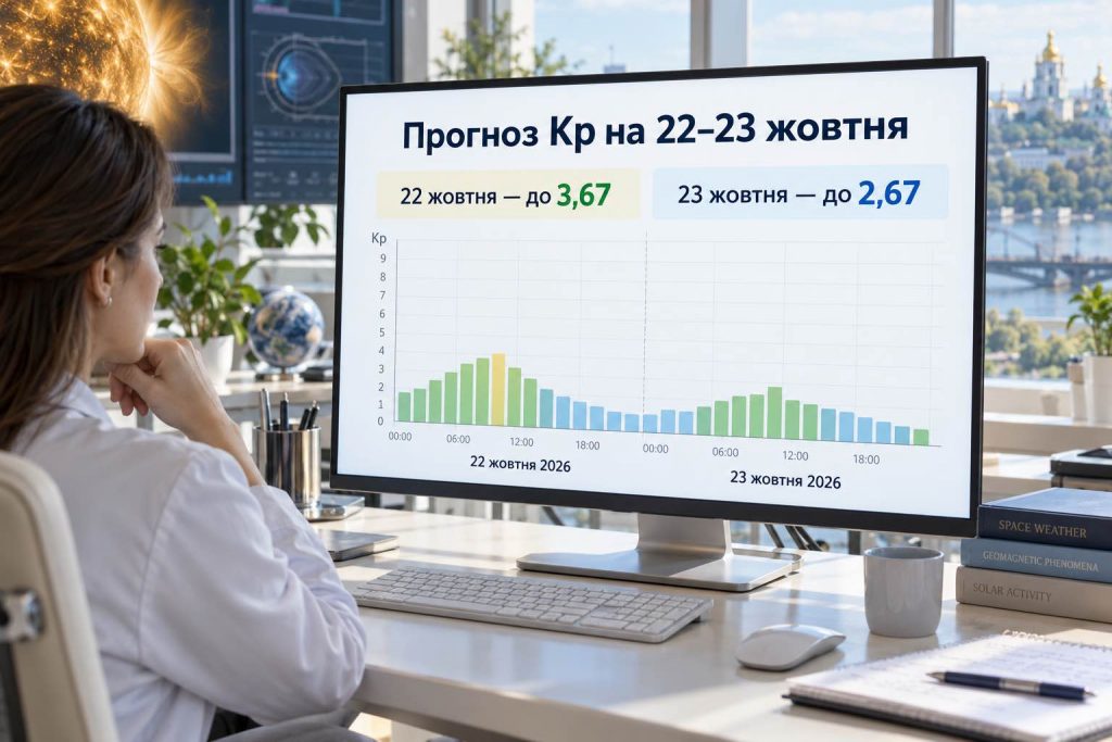 Магнітні бурі 22–23 жовтня 2026: коли буде пік та що прогнозують для України