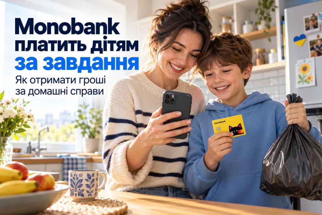 В monobank батьки можуть платити дітям за домашні справи: як створити завдання і отримати гроші — інструкція