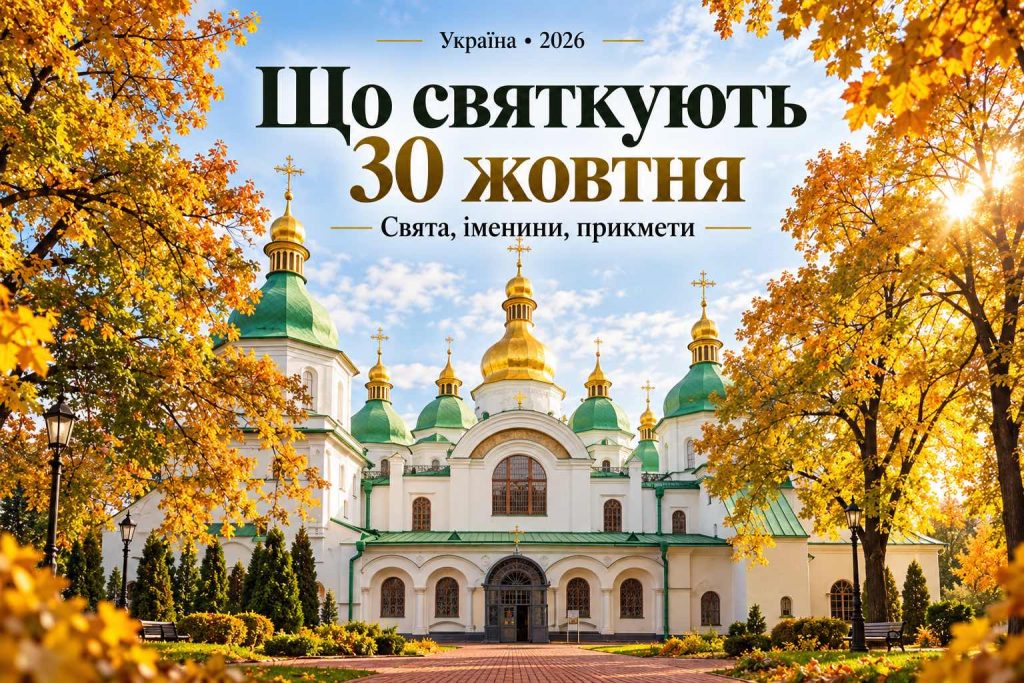 30 жовтня 2026 — яке сьогодні свято, День ангела, народні прикмети та головні заборони