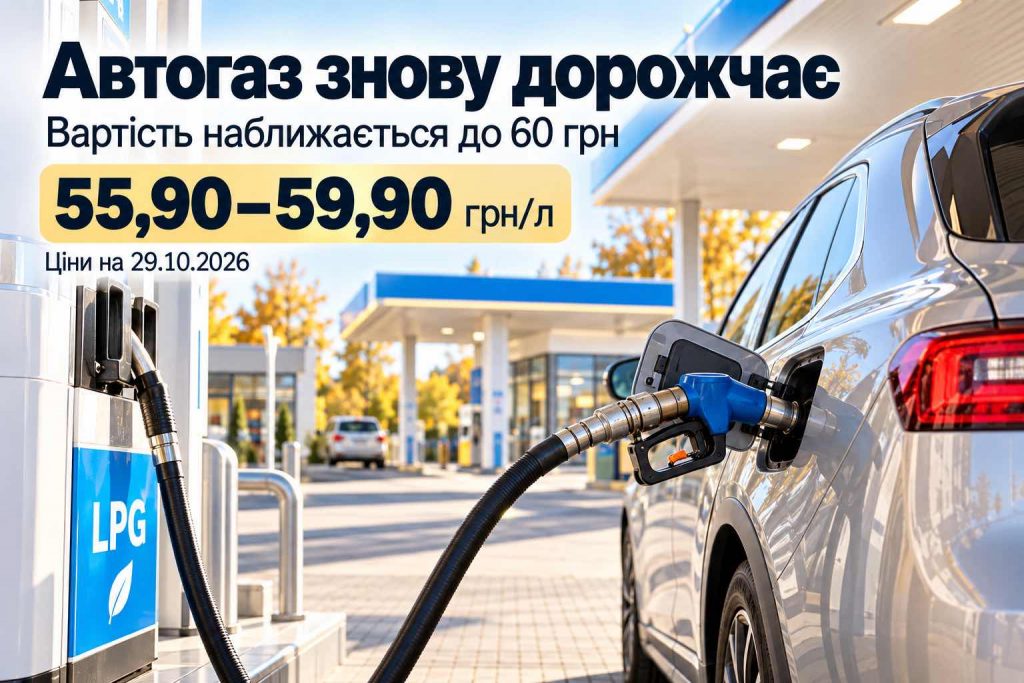 Скільки коштують дизель, бензин і газ на АЗС в Україні: актуальні ціни на 29 жовтня 2026 року