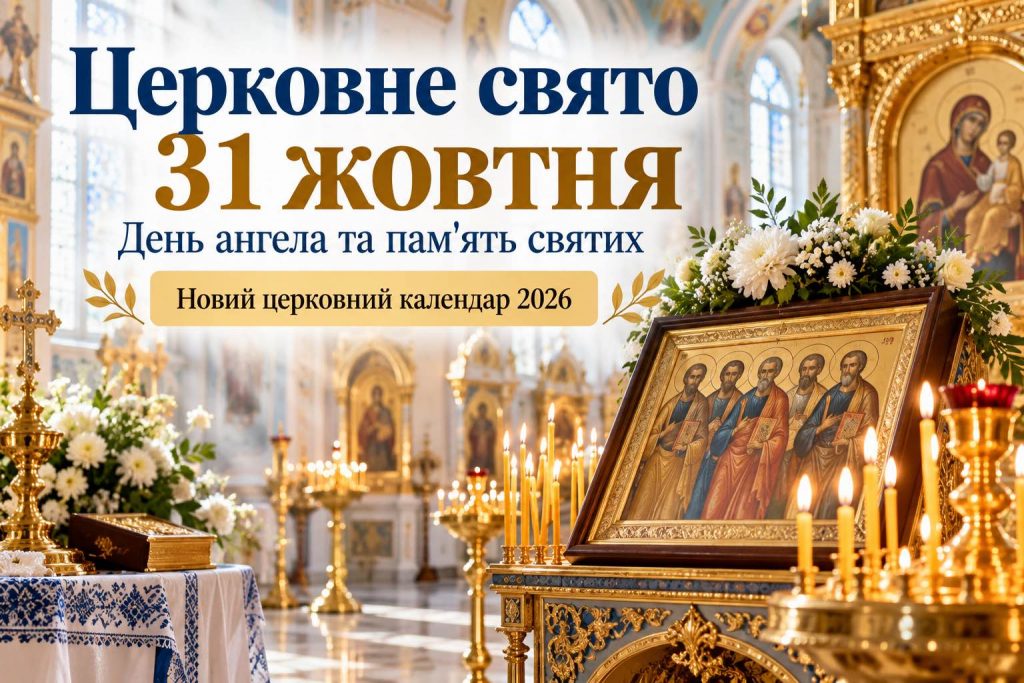Що святкують 31 жовтня 2026 року: усі свята, церковна дата, День ангела, традиції та прикмети