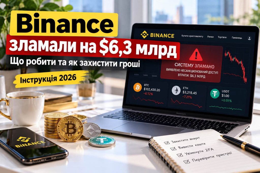 Binance зламали: що сталося з біржею, чи зникнуть кошти та як їх безпечно вивести Binance зламали: що сталося з біржею, чи зникнуть кошти та як їх безпечно вивести